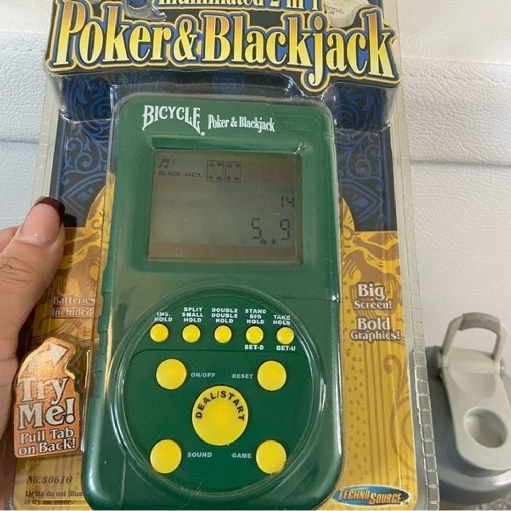 Bicycle Hand Held Illuminated 2 in 1 Poker and Blackjack Game